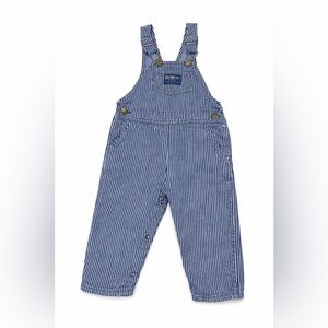 Vintage OshKosh B’Gosh Hickory Stripe Overalls USA Made Baby Toddler 100% Cotton